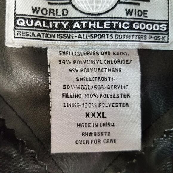 Steve & Barry's Army Black Knights varsity jacket men's 3XL XXXL black flawed - Picture 15 of 15